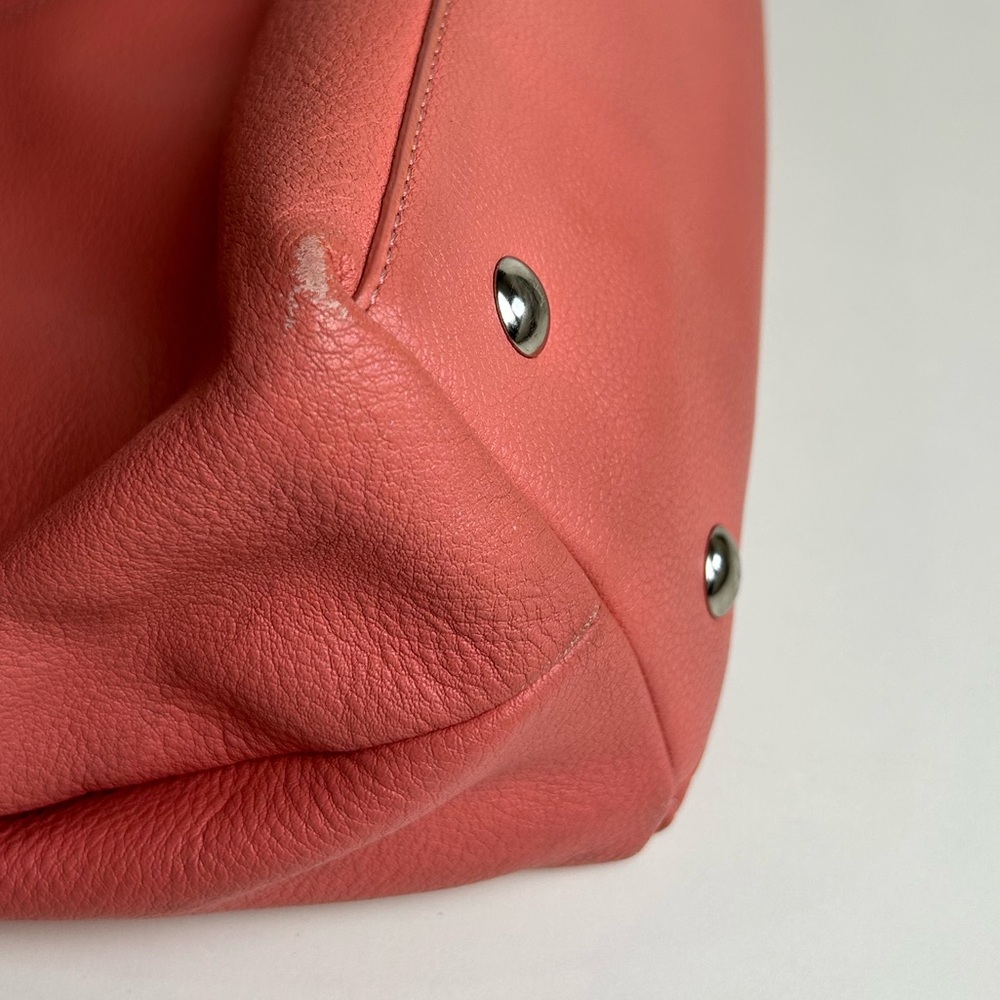 COACH CORAL SALMON PENELOPE PEBBLED LEATHER TOTE F19264 - Picture 5 of 12